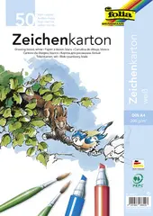 folia Feuille de carton à dessin, A4, 200 g/m2, blanc