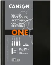 CANSON Carnet de dessin ARTBOOK ONE, 216 x 279 mm, noir