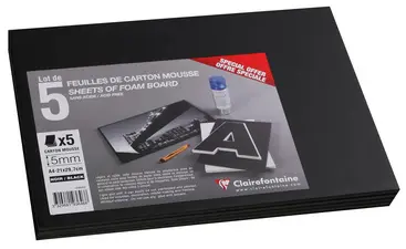 Clairefontaine Carton mousse, 210 x 297 mm (A4), 3 mm, noir
