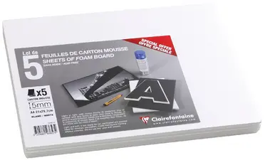 Clairefontaine Carton mousse, 297 x 420 mm (A3), 5 mm, blanc