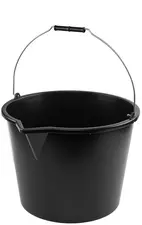 Bradas Seau avec bec verseur, 12 litres, PP, noir
