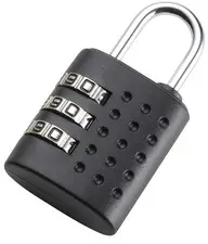 JSA Cadenas à combinaison, combinaison à 3 chiffres, noir