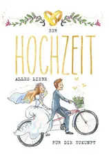 CACTUS Hochzeitskarte "Paar auf Tandem