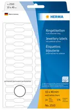HERMA Etiquette bijouterie, 10 x 49 mm, en semi carton