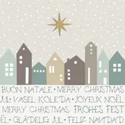 PAPSTAR Serviette à motif de Noël "Christmas Village