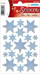 HERMA Sticker de Nöel DECOR "étoiles", assorti, argent,