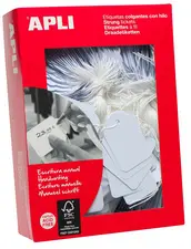 APLI Etiquette à suspendre, dimensions: 28 x 43 mm, blanc