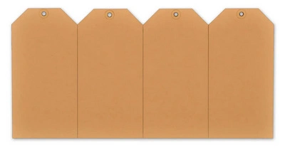 rillprint Étiquette à suspendre, 70 x 140 mm, marron kraft