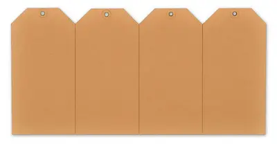 rillprint Étiquette à suspendre, 75 x 150 mm, marron kraft