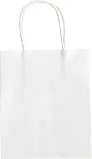 folia Sac en papier kraft, 180 x 80 x 210 mm, blanc