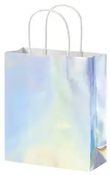 folia Sac en papier IRISÉ SCINTILLANT, taille: S