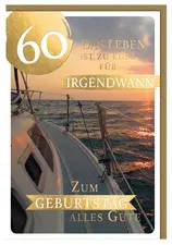 SUSY CARD Geburtstagskarte "Goldig" - 60. Geburtstag