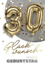 SUSY CARD Geburtstagskarte "Folienballons" - 50. Geburtstag