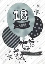 CACTUS Geburtstagskarte "Luftballon" - 40. Geburtstag