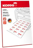 Kores Etiquette en film, 63,5 x 33,9 mm, transparent
