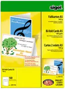 sigel cartes 2 volets pour PC, DL (A4), 185g/m2, extra blanc