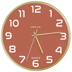 UNiLUX Horloge murale à quartz "BALTIC", rouge brique