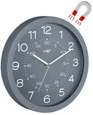 CEP Horloge murale mineral, montre quartz, magnétique, gris