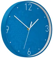 LEITZ Horloge murale WOW, mouvement à quartz, bleu
