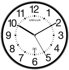UNiLUX Horloge radio-pilotée "WAVE", argent