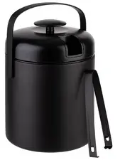 APS Seau à glaçons POLAR, acier inoxydable, 1,3 litre, noir