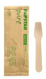 PAPSTAR Cuillère à glace en bois "pure", longueur: 94 mm