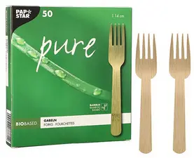 PAPSTAR Fourchette "pure", longueur: 140 mm, par 50