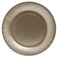 PROnappe Assiette en carton, rond, 230 mm, or