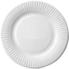 NATURE Star Assiette en carton, rond, 230 mm, blanc