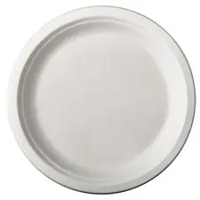 PAPSTAR Assiette en canne à sucre "pure", rond, 260 mm