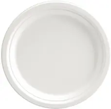 NATURE Star Assiette en canne à sucre, rond, 170 mm, blanc