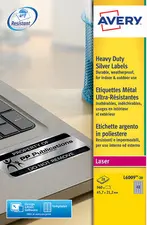 AVERY Etiquette, ultra-résistant, 63,5 x 29,6 mm, argent