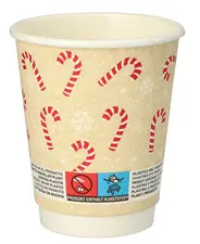 PAPSTAR Gobelet en carton "Candy Canes", 0,2 l