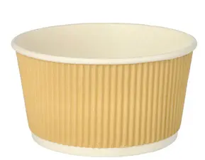 PAPSTAR Gobelet à soupe "pure" Ripple Wall, 520 ml, beige