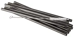 APS Paille en acier inoxydable, longueur : 215 mm, noir