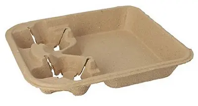 PAPSTAR Plateau "To Go", 330 x 266 x 47 mm, naturel
