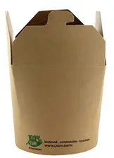 PAPSTAR Boîte à snack "pure", carré, 760 ml, brun
