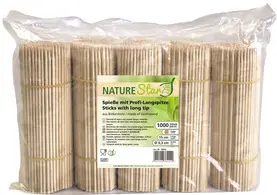 NATURE Star Pique à brochette, en bois, longueur: 150 mm