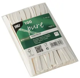 PAPSTAR Touillette en papier "pure", longueur: 140 mm, blanc