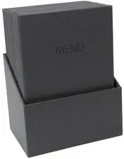 sigel Chemise pour menu "MENU", A4, boîte de 10, noir