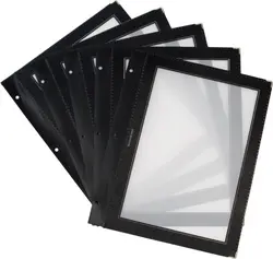 Securit Inserts pour protège-menus WOOD, noir