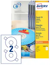 AVERY Etiquette CD, diamètre: 117 mm, blanc
