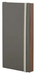 Securit Pochette pour additions WOOD, en cuir et bois, gris