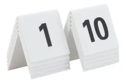 Securit Set de numéros de table 31 - 40 , blanc, acrylique