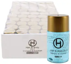 HYGOSTAR Gel douche & Shampoing 2en1, flacon de 25 ml