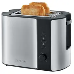 SEVERIN Grille-pain pour 2 tranches AT 2589, inox / noir