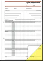sigel Formularbuch "Tages-/Regiebericht", A4, 2 x 40 Blatt