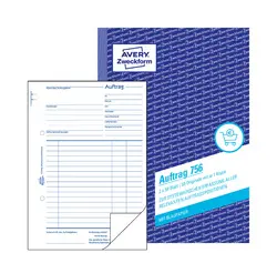AVERY Zweckform Formularbuch "Auftrag", A5, 2 x 50 Blatt