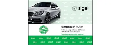 sigel Formularbuch "Fahrtenbuch Pkw", A6 quer, 44 Blatt