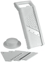 metaltex Mandoline universelle Mandolino, 4 inserts, blanc